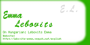 emma lebovits business card